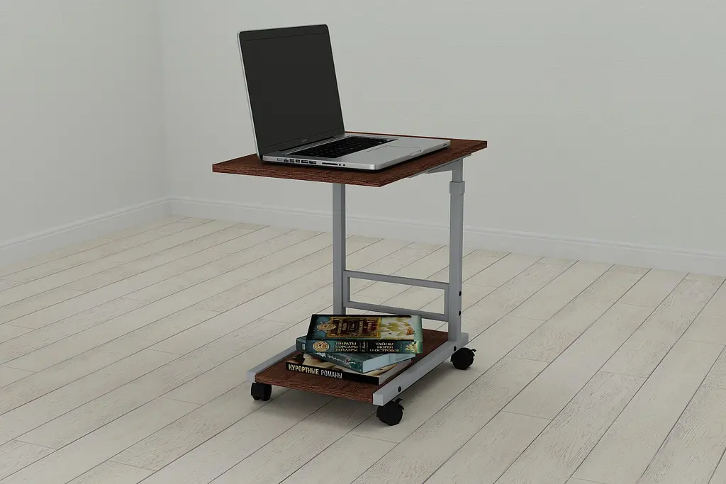 Стол приставной Ferrum-decor Френа 62x40x60 металл Серый ДСП Венге 16мм (FRD-105400) - фото 2