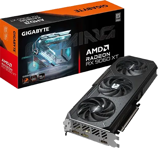 Відеокарта AMD Radeon RX 9060 XT 16GB Gigabyte Gaming OC (GV-R9060XTGAMING OC-16GD)