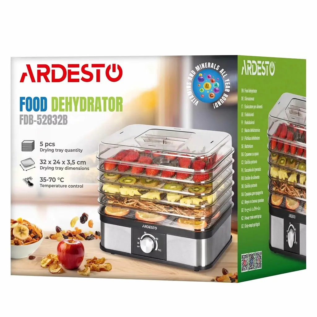 Сушка для овочів та фруктів Ardesto FDB-52832B - фото 7