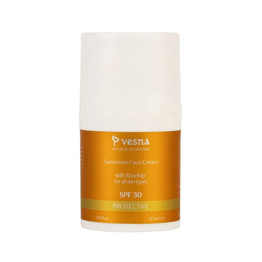 Сонцезахисний крем для обличчя з шипшиною SPF 30 Vesna 50 мл - фото 2