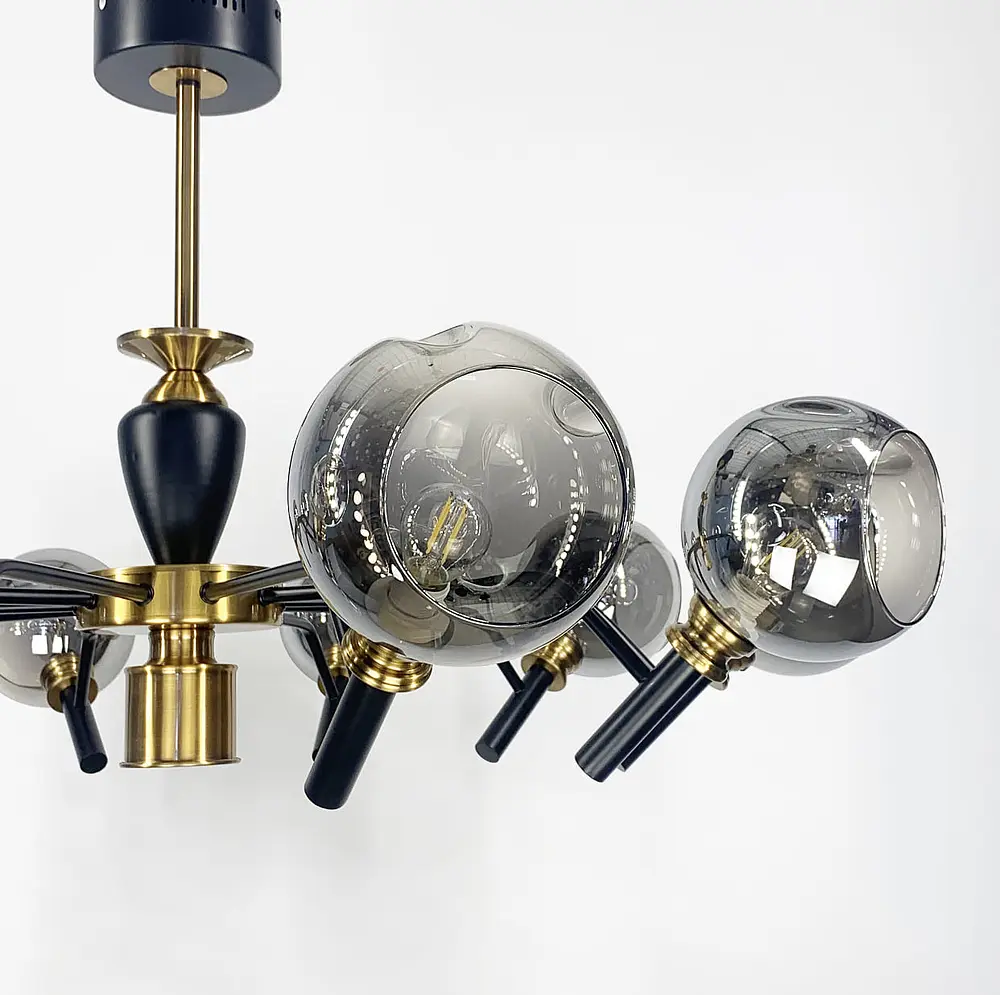 Дизайнерская потолочная люстра с открытым плафоном Line.F ZL 1477/10 - фото 4