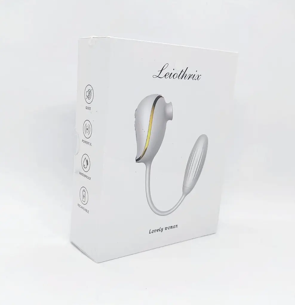 Вакуумний стимулятор з віброяйцем High End Suction Love Egg White - фото 6