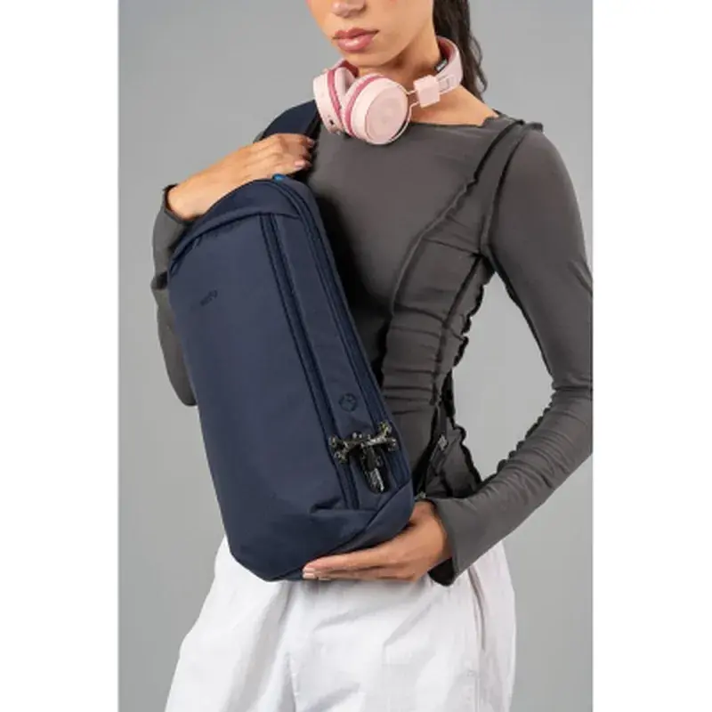 Сумка Pacsafe V Tech Sling Темно-синя (60221658) - фото 9