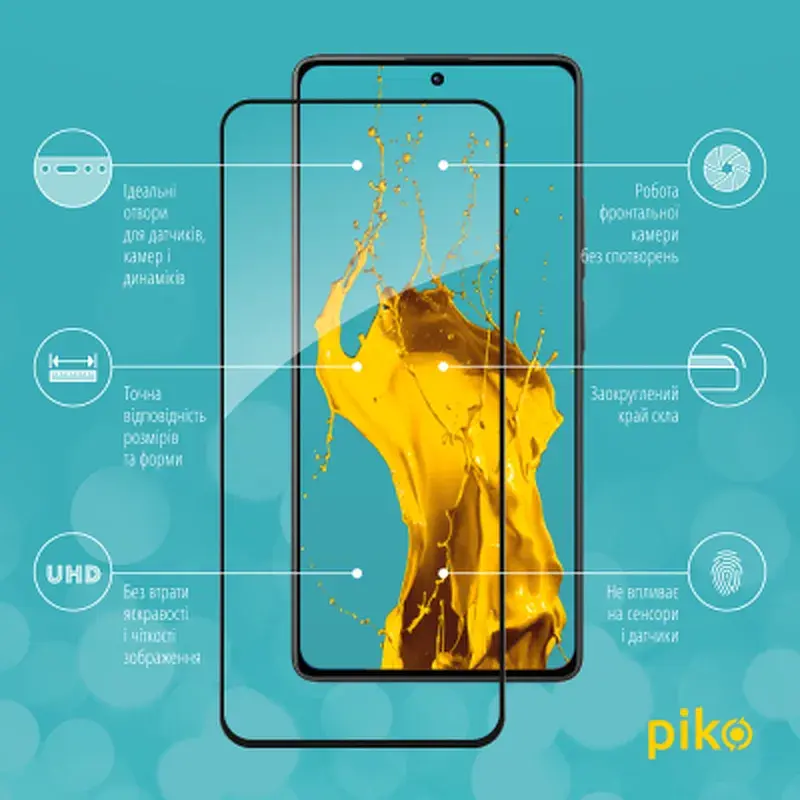 Скло захисне Piko Full Glue Xiaomi Poco M6 Pro Black (1283126589737) - фото 2