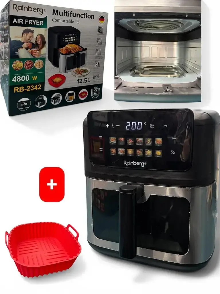 Аерофритюрниця Rainberg RB-2342, 4800 Вт, 12.5 л
