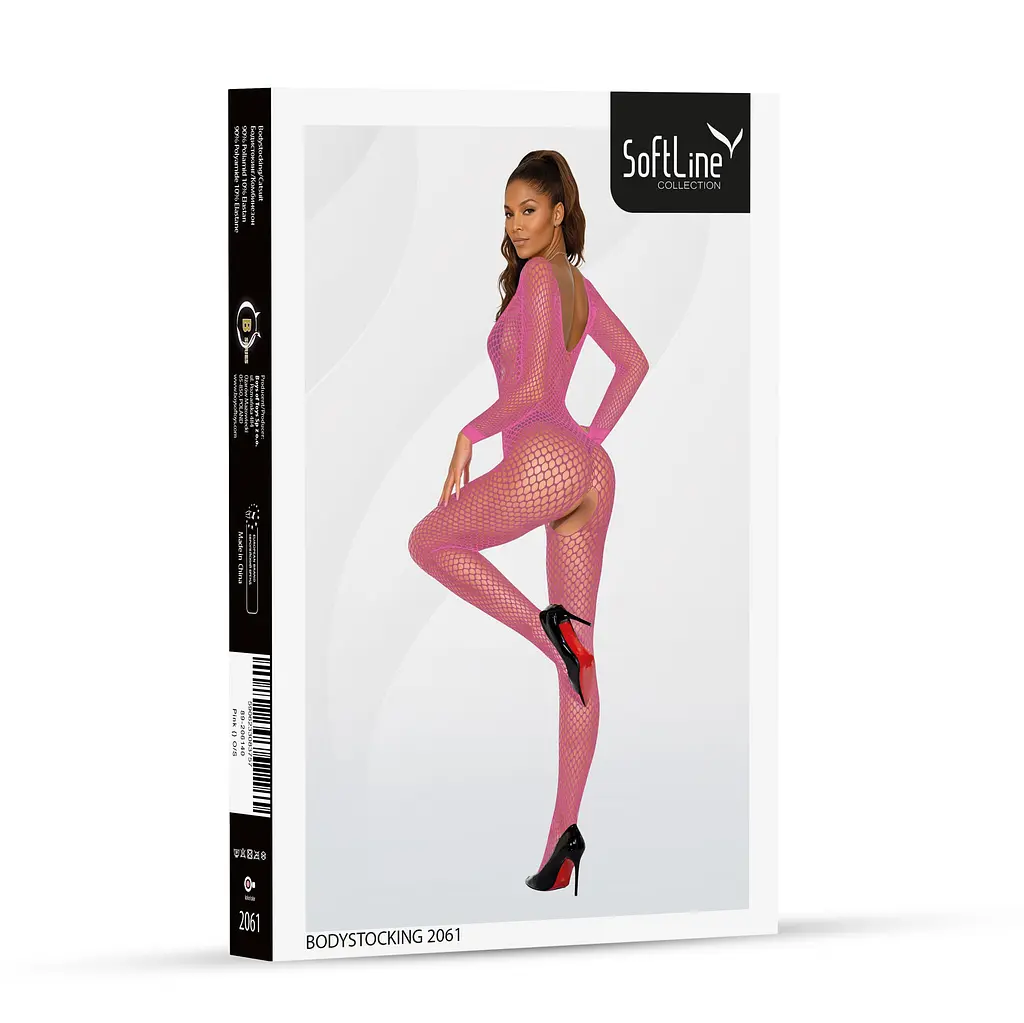 Бодістокінг рожевий сітка SoftLine 2061 - фото 5