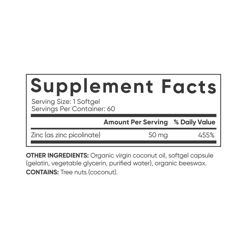 Цинк Sport Research 30мг (Picolinate) - 90 софтгелів, для імунітету - фото 2