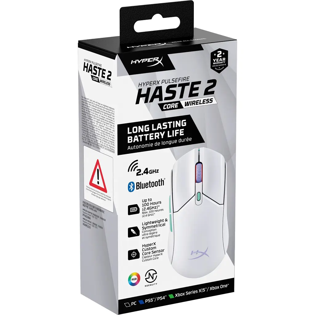 Мышка HyperX Pulsefire Haste 2 Core Wireless White (8R2E7AA) - фото 9