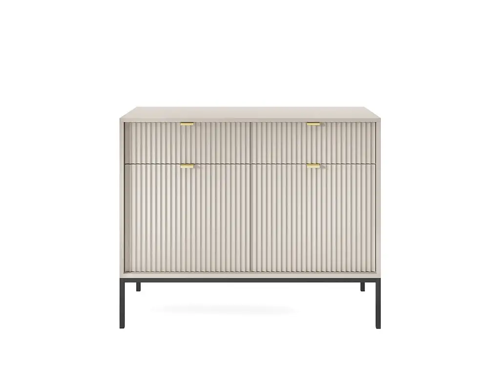 Комод Perfect Home Новая/Nova 2-дверный с 2 ящиками и черными ножками KSZ104 Кашемир (PFH-091222) - фото 4