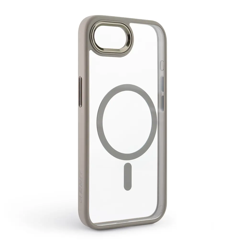Чехол для Apple iPhone 16e/17e, Unit MagSafe, серый, прозрачный, магсейф, противоударный, магнитный, панель-накладка с поддержкой MagSafe, с поддержкой беспроводной зарядки, TPU+PC, защита всего корпуса, ударостойкий, ArmorStandart (ARM83876) - фото 2