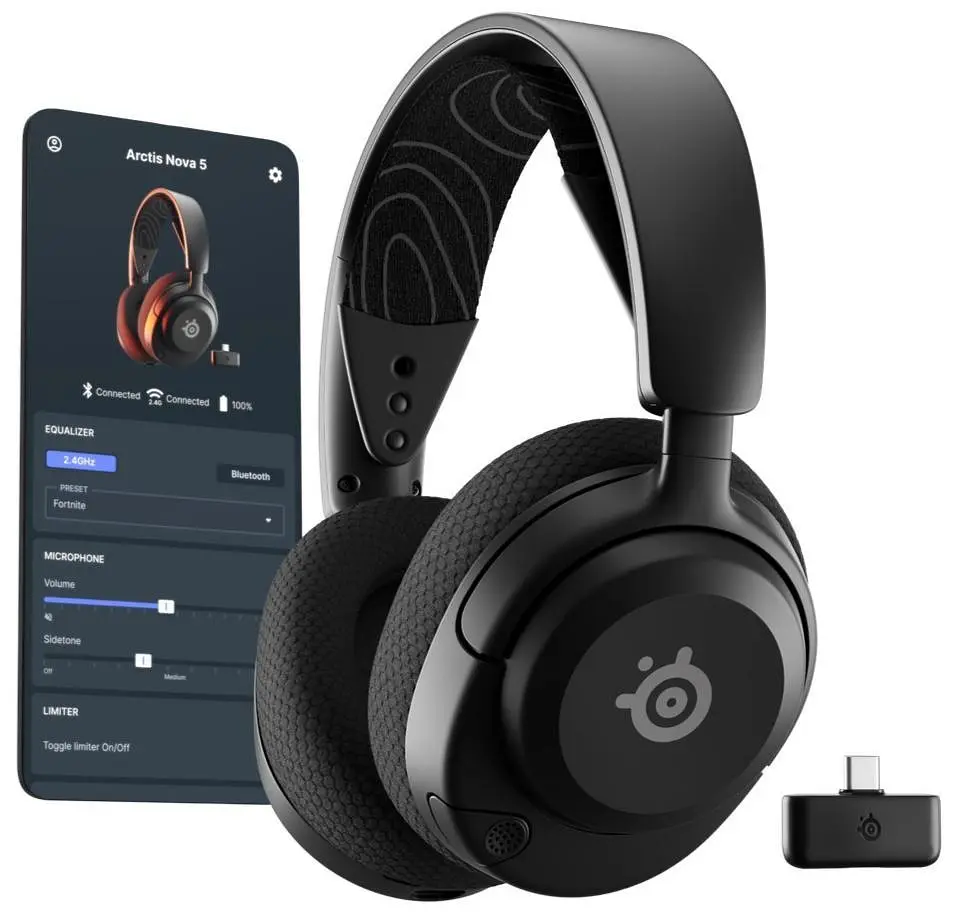 Ігрова гарнітура SteelSeries Arctis Nova 5 Wireless MultiPlatform Black (61670) - фото 3