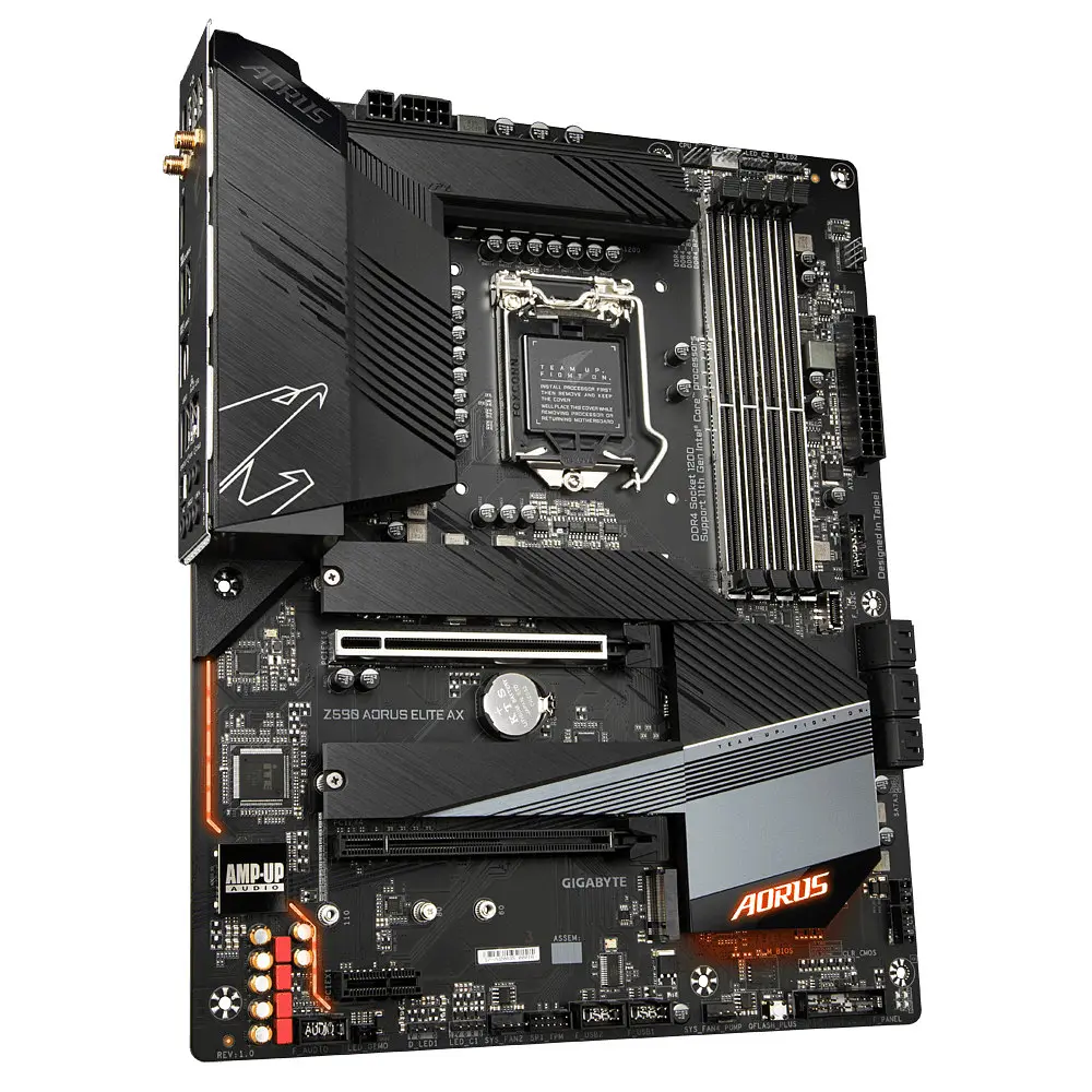 Материнская плата Gigabyte Z590 Aorus Elite AX (Z590 Aorus Elite AX) (Socket 1200, Intel Z590, ATX) Б/у - фото 2