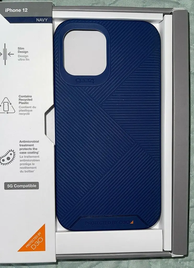 Протиударний чохол Gear4 Battersea D3O для iPhone 12/12 Pro (6.1") Navy - фото 9