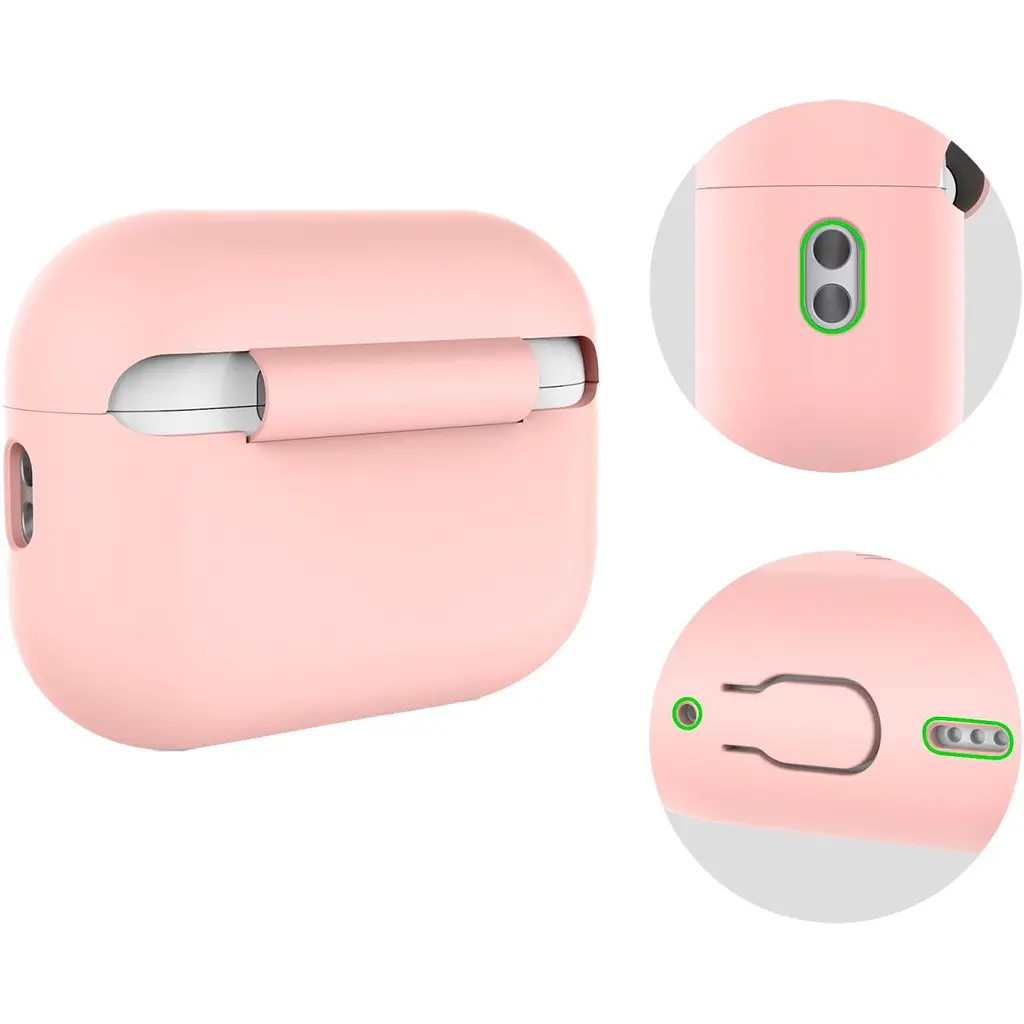 Чохол AhaStyle Colorful Silicone Case для AirPods Pro 2 Pink [CP-187-2-C-PK] [133841] - фото 3