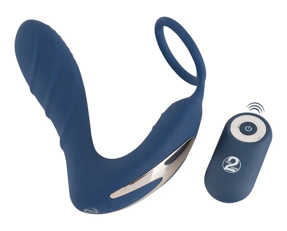 Стимулятор простати You2Toys Prostate Plug, 14.5 см (синій) - фото 2