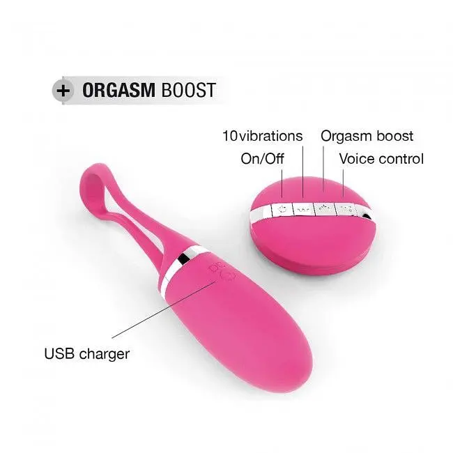 Віброяйце Dorcel Secret Delight Magenta з пультом ДК, з турборежимом і голосовим керуванням - фото 4
