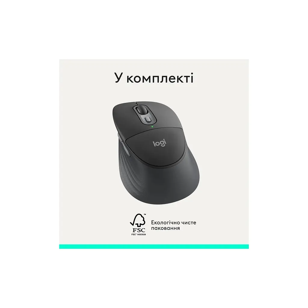 Мишка Logitech Signature Comfort Plus M850L Wireless/USB-C Graphite (910-007715) - фото 11