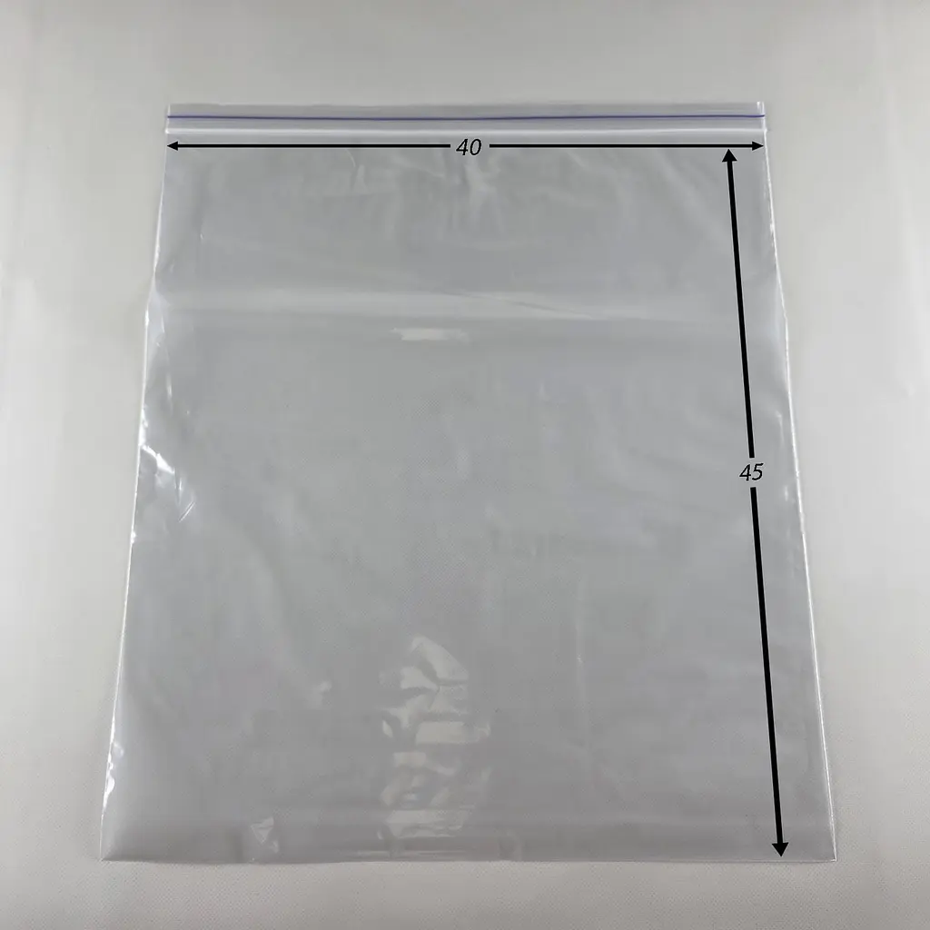 Пакети Zip-Lock прозорі 40x45 см, 100 шт, 50 мкм, поліетиленові пакети із застібкою - фото 2