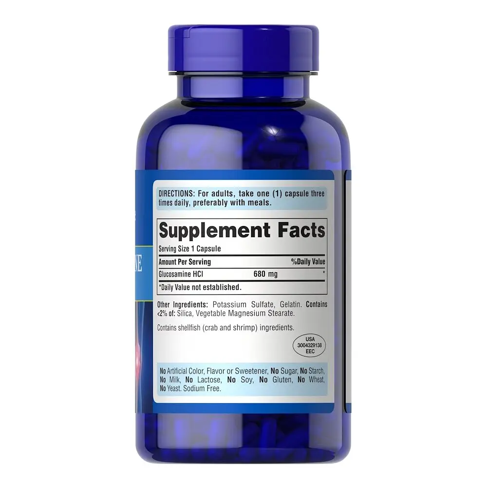 Хондропротектор Puritan's Pride Glucosamine HCL 680 mg, 240 капсул для підтримки суглобів - фото 2