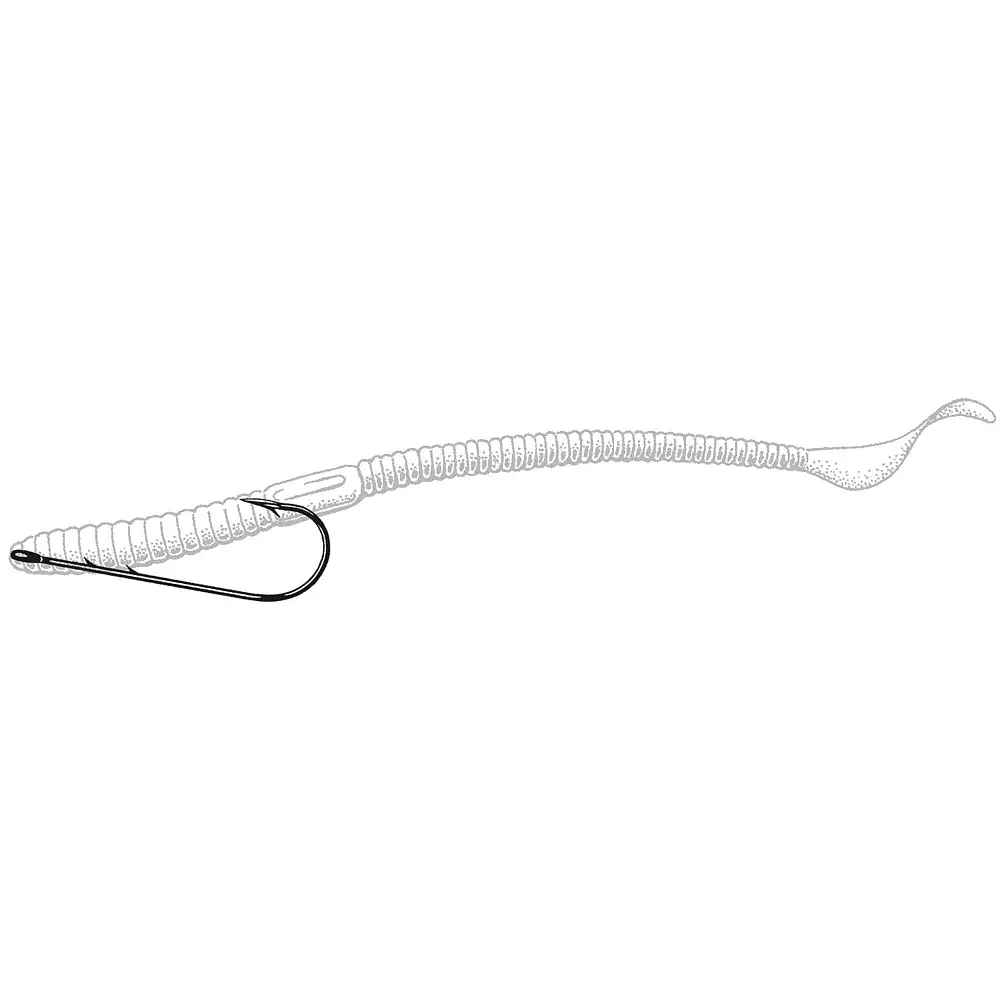 Гачок Owner Straight Shank Worm 5100 #1/0 (6 шт/уп) - фото 3