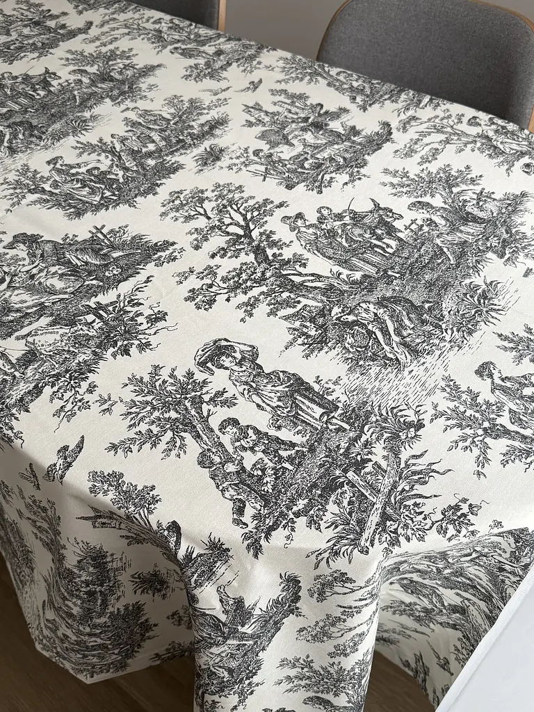 Скатертина столова Ecotton DUCK 170х220 см водовідштовхувальна Italiano сірий (30497 Grey) (25005) - фото 8