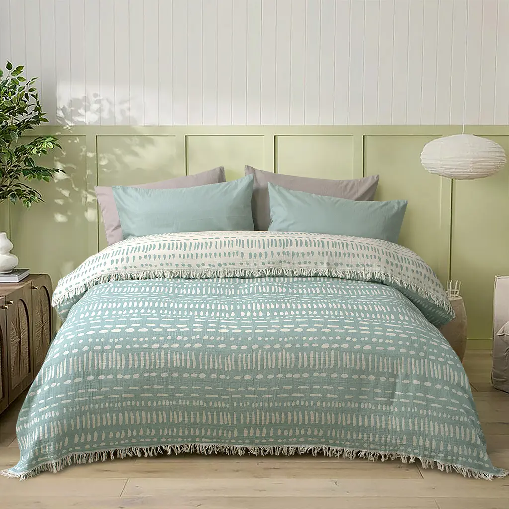 Покрывало Lotus Home - Malia yesil зеленый 190x225 - фото 2