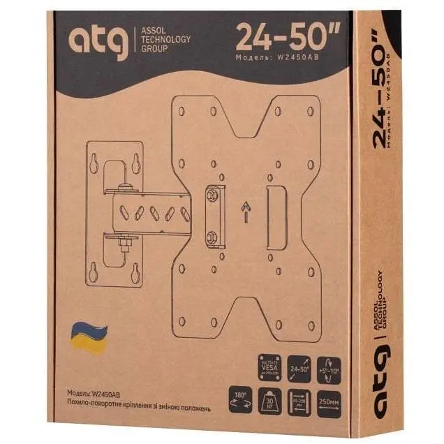 Кронштейн ATG для телевізора діагоналлю 24"-50" W2450AB - фото 4