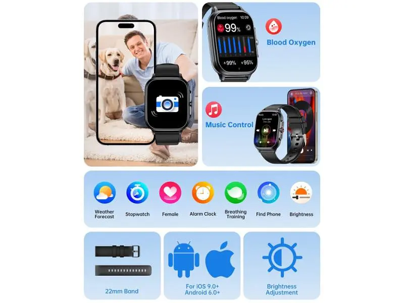 Смарт-годинник Oukitel V7 Pro Black - фото 5
