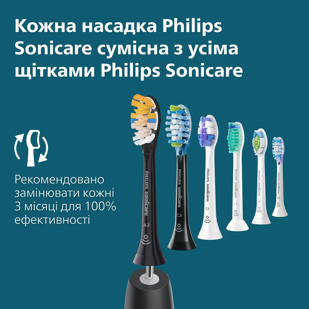 Електрична зубна щітка Philips Sonicare HX7111/01 серії 5500 чорна - фото 13