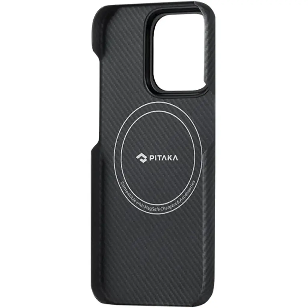 Чохол-накладка Pitaka MagEZ Case 4 Twill 600D Black/Grey для iPhone 15 Pro (KI1501PA) - фото 3