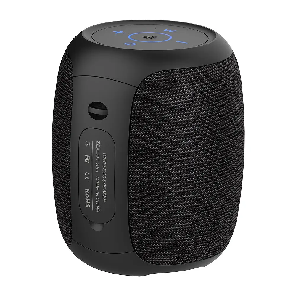 Портативна bluetooth колонка Zealot S53 TWS з LED підсвічуванням чорний - фото 4