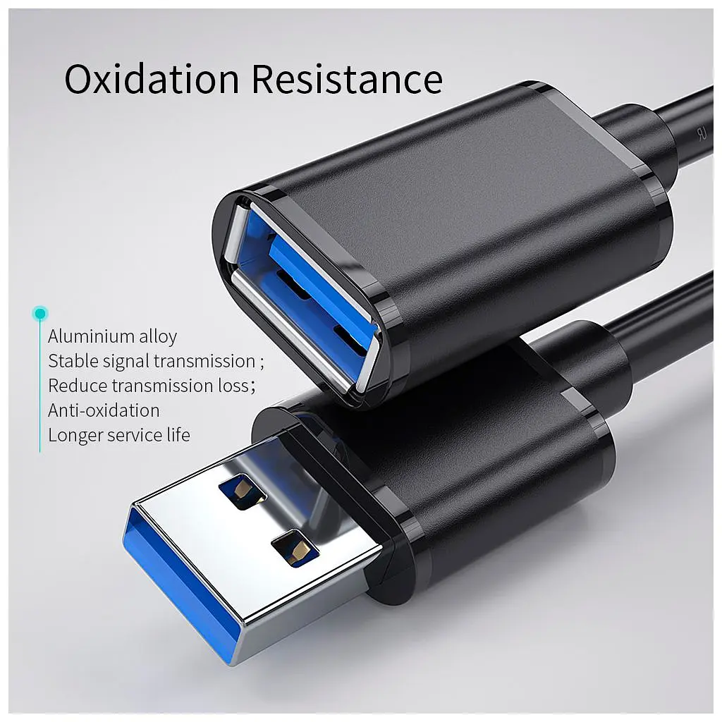 Дата кабель USB 3.0 AM/AF 1.5m Essager (EXCAM-YTA01) - фото 9