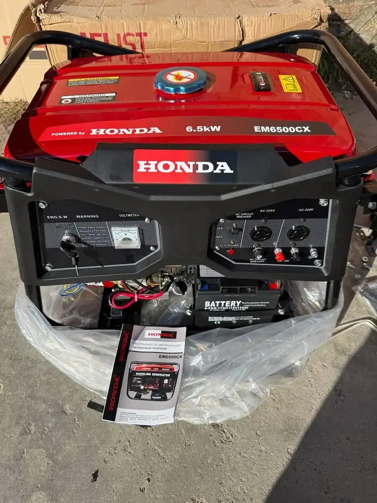 Генератор бензиновий HONDA EM6500CX 6.5 кВт 1-фазний + AVR + Електростартер - фото 2