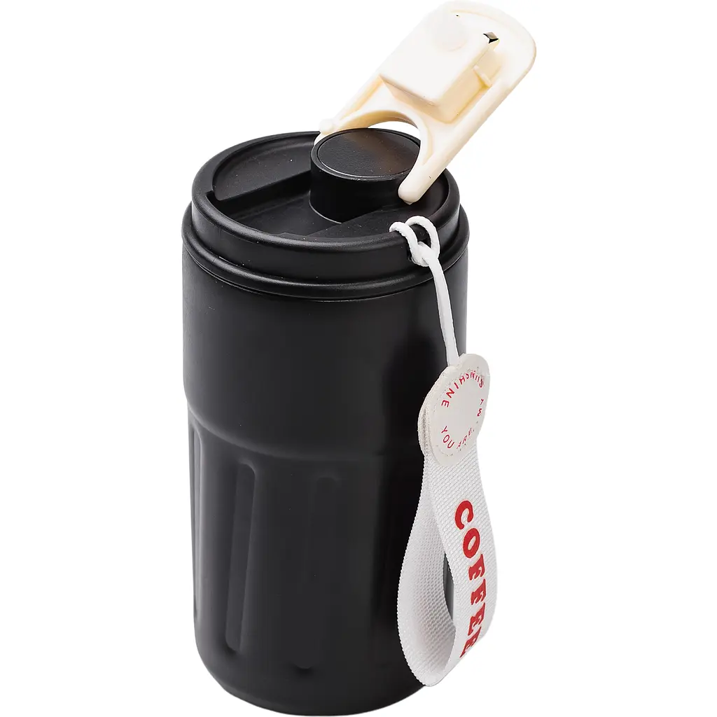 Термокружка Coffee 500 мл с датчиком температуры, черный Yiwu HP-14-10B - фото 3