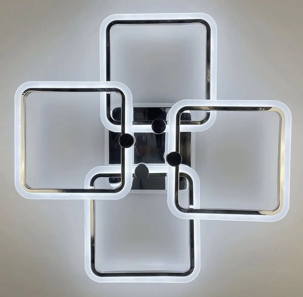 Светодиона люстра chrome на 4 рожка квадратной формы Line.F A 2503/4S CR - фото 2