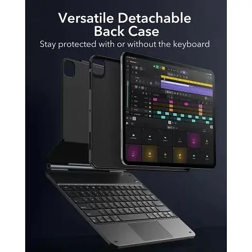 Чохол-клавіатура ESR Rebound Magnetic Keyboard Case 360 ​​US Layout-Black для iPad Pro 13" (2024) (6B0230101) - фото 4