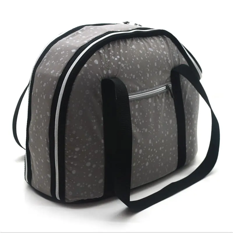 Сумка переноска для кошек и малых собак Zoo-hunt Марсель серая №0 22х32х29 см - фото 5