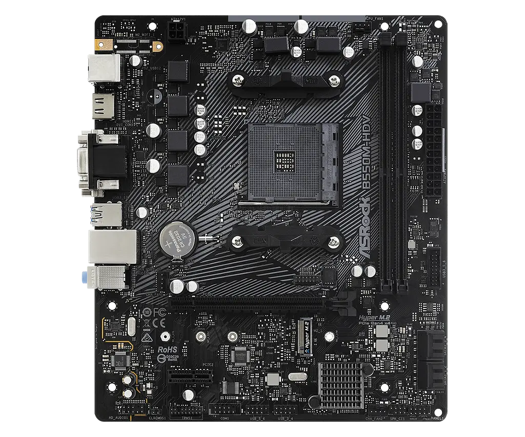 Материнська плата ASRock B550M-HDV Socket AM4 (B550M-HDV) - фото 2