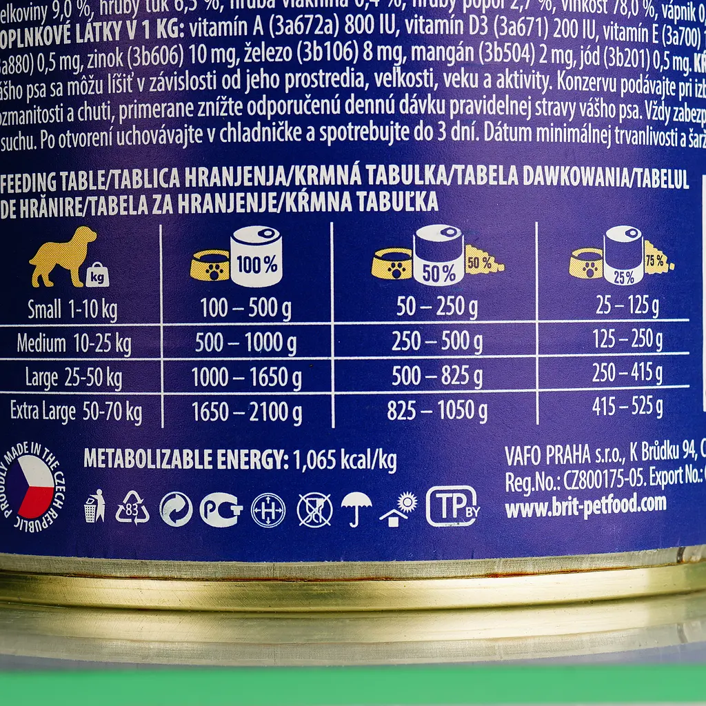 Уцінка. Беззерновий вологий корм для собак Brit Premium by Nature яловичина з тельбухами 800 г  - фото 4