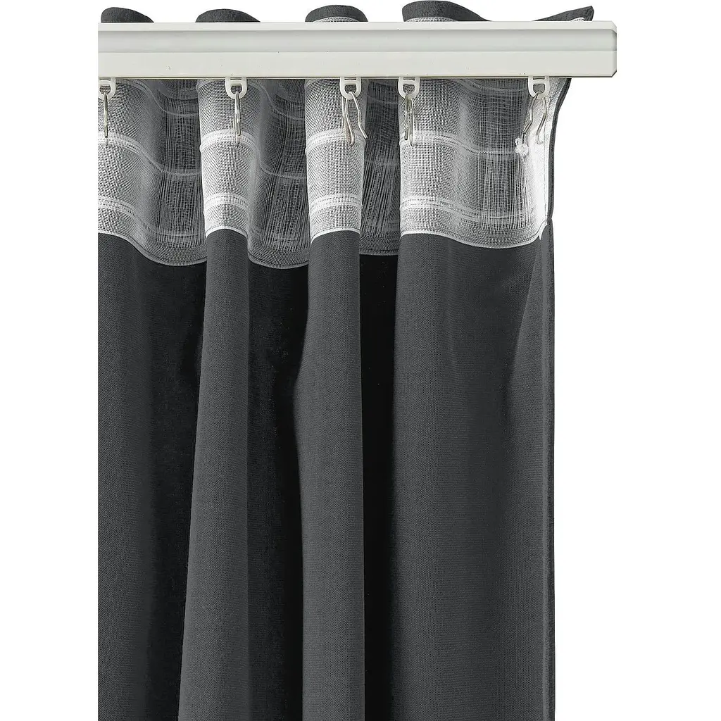 Штори на кухню та в кімнату Cosas Shadow 180х260 см 2 шт антрацит (Curtains_Graphite_180x260) - фото 8