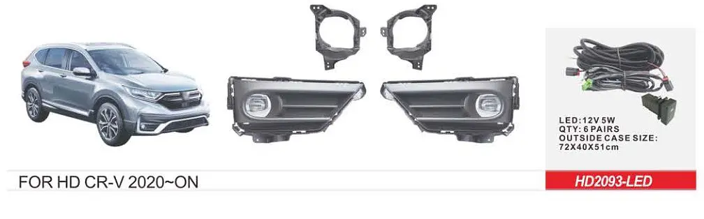 LED Протитуманні фари для Honda CR-V 2019- з проводкою Комплект (HD-2093-LED) - фото 3