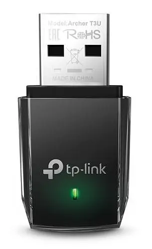 Мережний адаптер USB TP-LINK Archer T3U, чорний, 5GHz/2.4GHz, AC1300 (867/400 Мбіт/с), USB 3.0, мініатюрний розмір, MU-MIMO