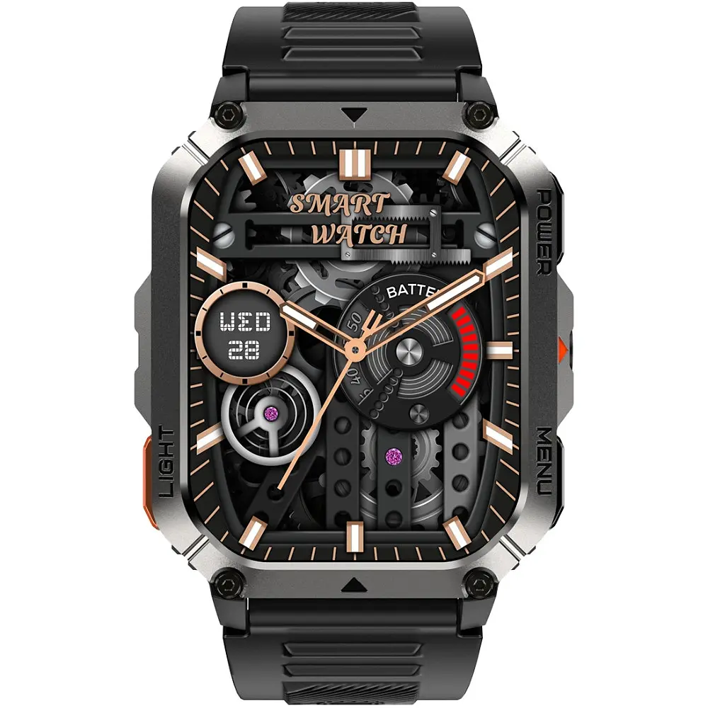 Розумний годинник Blackview W70 Pro з вбудованим ліхтариком чорний - фото 3