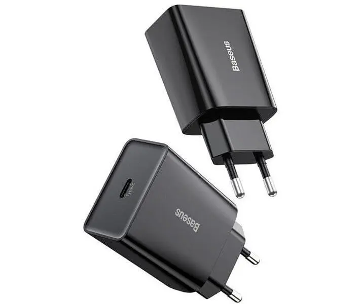 Мережевий зарядний пристрій Baseus Speed Mini PD Charger 20W (CCFS-SN01) Black [67419] - фото 4