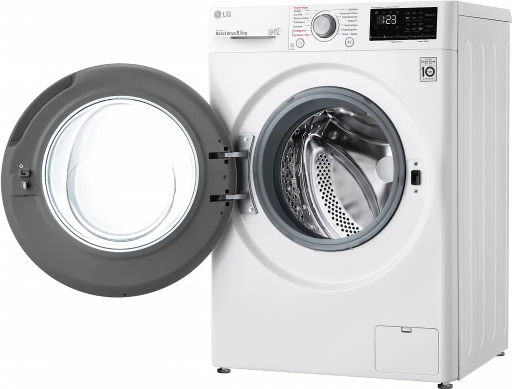 Пральна машина LG з фронтальним завантаженням F2V3GS4W, 8,5кг, 1200, A+++-30%, Пар, глибина 47см, Дисплей, Інвертор, Білий (F2V3GS4W) - фото 7
