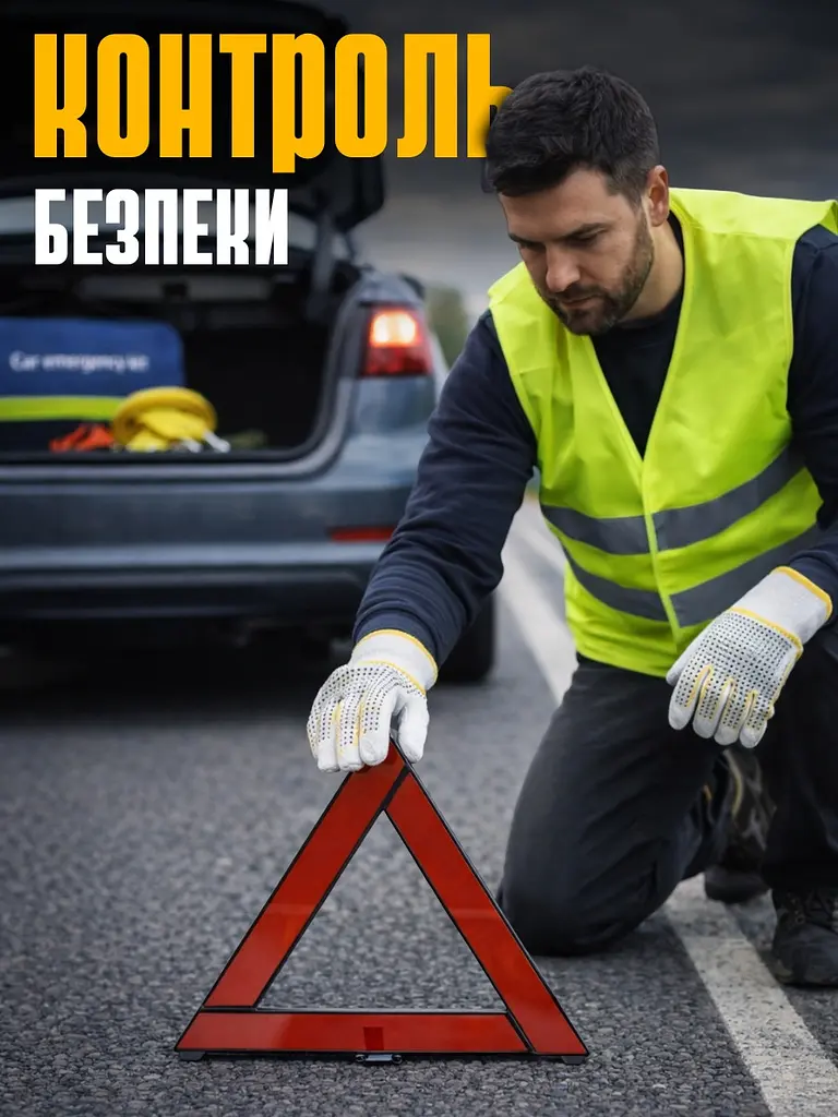 Набір аварійного обладнання для автомобіля з 12 предметів - фото 4