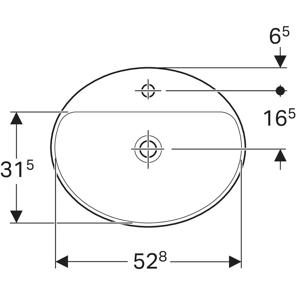 Раковина Geberit VariForm 55 500.723.01.2, Білий - фото 2