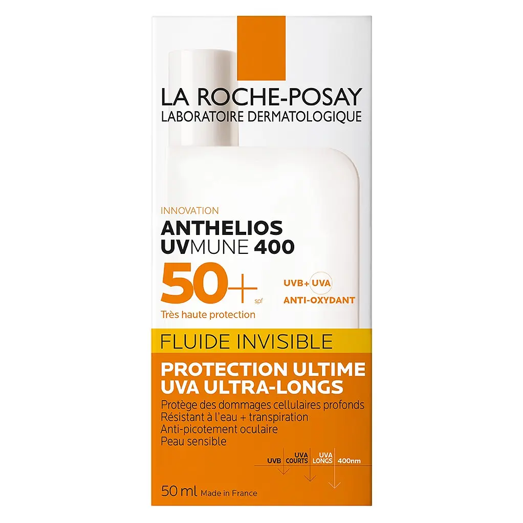 Сонцезахисний флюїд La Roche-Posay Anthelios UVA 400 для чутливої шкіри обличчя SPF 50+ 50 мл (MB459200) - фото 3