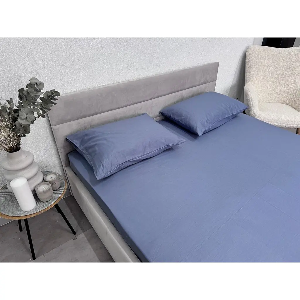 Наволочка Ecotton Sling Lake сатин 70х70 см 2 шт. синяя (24750) - фото 3