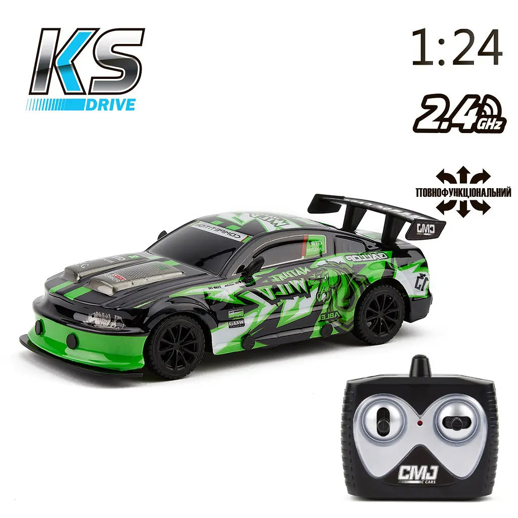 Автомобіль KS Drive Road Rebels 1:24 зелений (18599OB) - фото 7